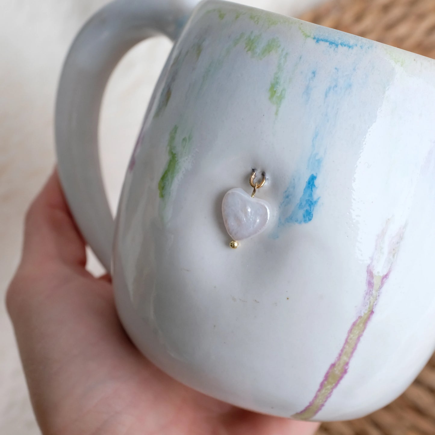 Warm Heart Mug - White, 400 ml