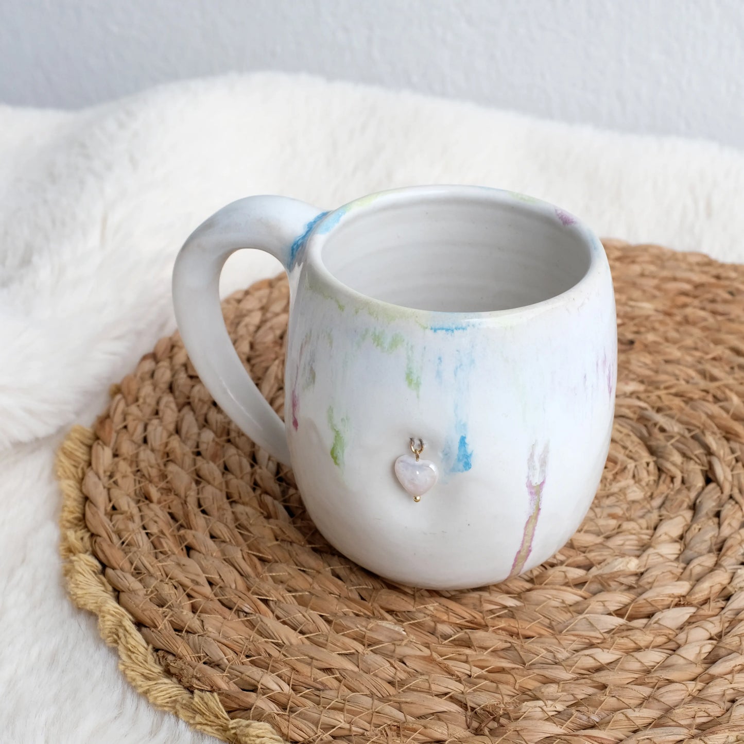 Warm Heart Mug - White, 400 ml