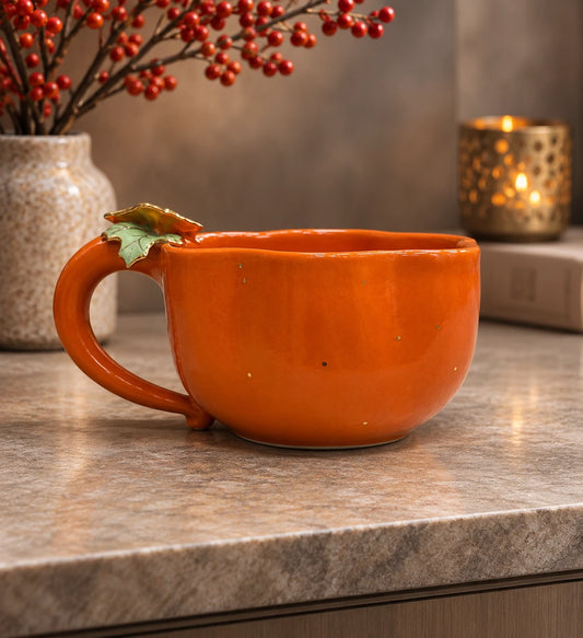 Pumpkin-Shaped Ceramic Mug 420ml