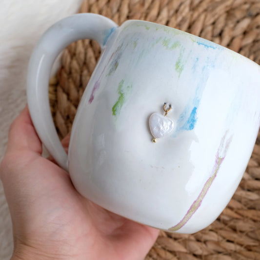Warm Heart Mug - White, 400 ml