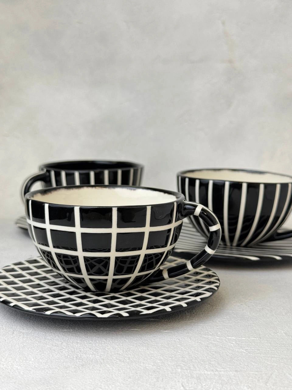 Porcelain Striped Cup 180 ml
